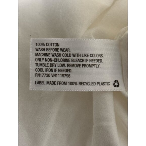 Cottage Core Cherokee Girls White Eyelet Dress M 7/8 100% Cotton Sleeveless Ruf - Picture 4 of 6